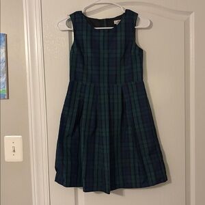 Vineyard Vines Kids Plaid Dress in Navy and Teal